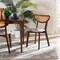 Baxton Studio Dannell Mid-Century Modern Grey Fabric and Walnut Brown Finished Wood 2-Piece Dining Chair Set 236-2PC-13290-ZORO - alternate 2